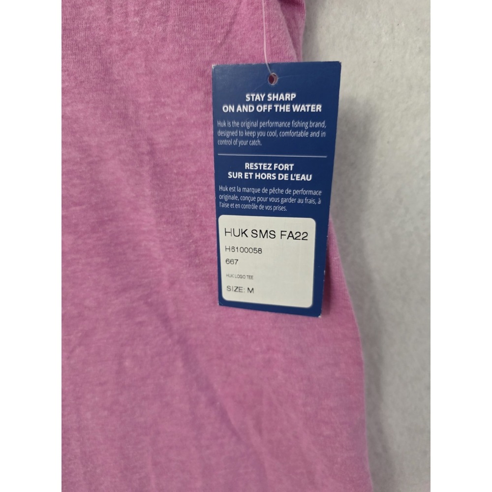 HUK Performance Fishing Short Sleeve T Shirt NWT Pink, Lavender Sz MEDIUM - Picture 3 of 7